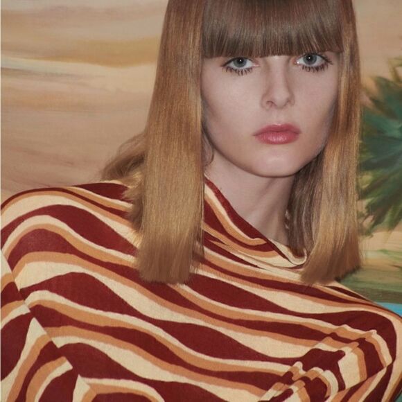 EUC ZARA PRINTED KNIT TUNIC DRESS SPECIAL EDITION BRICK - Picture 3 of 10